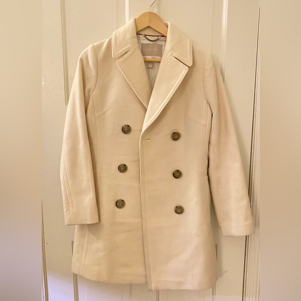 Banana Republic - Pea Coat - White Cream (XS)